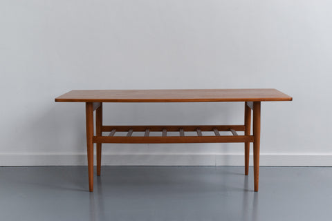 Vintage Coffee Table with Magazine Rack / Shelf
