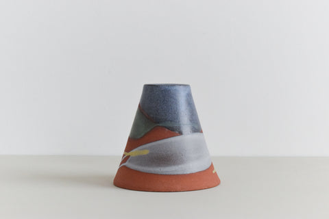Vintage Studio Pottery Ceramic Conical Vase