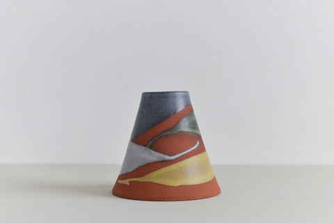 Vintage Studio Pottery Ceramic Conical Vase