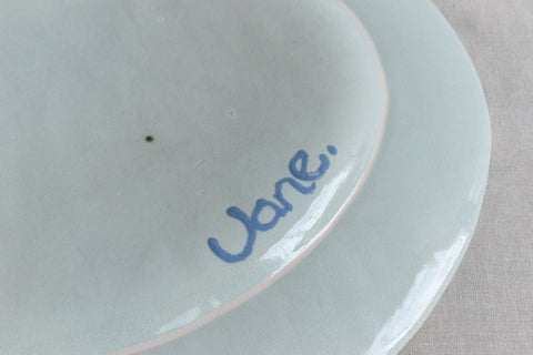 Vintage Contemporary 1980s Ceramic Studio Pottery Oval Meat Platter