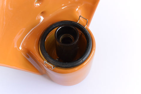 Vintage Danish Orange Ceramic and Glass Wall Light By Lyskaer Belysning