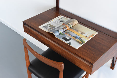 Vintage Danish Rosewood System Cado Wall Unit / Desk by Poul Cadovius for Royal System