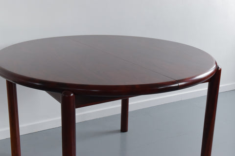 Vintage Danish Scovby Extending Round Dining Table in Rosewood