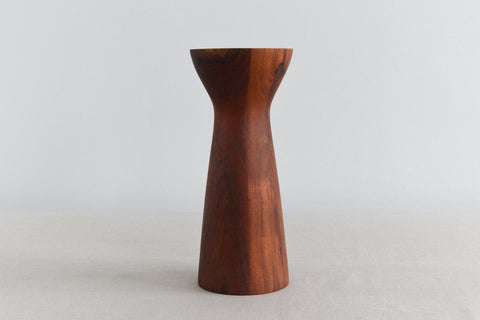 Vintage Danish Solid Teak Pillar Candle Holder