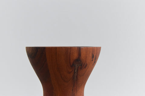 Vintage Danish Solid Teak Pillar Candle Holder