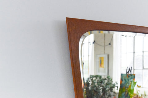 Vintage Danish Teak Framed Mirror