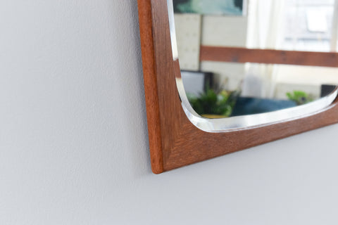 Vintage Danish Teak Framed Mirror
