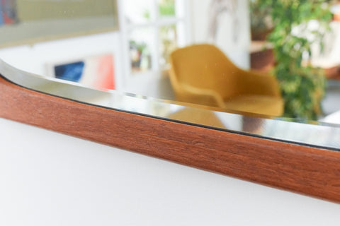 Vintage Danish Teak Framed Mirror