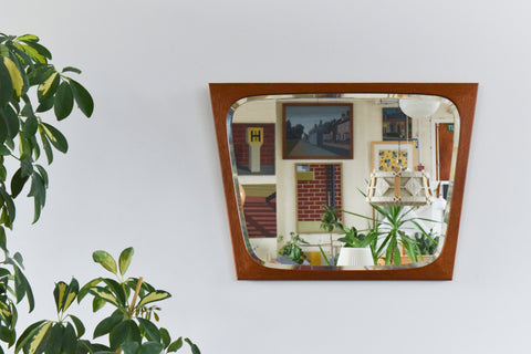 Vintage Danish Teak Framed Mirror