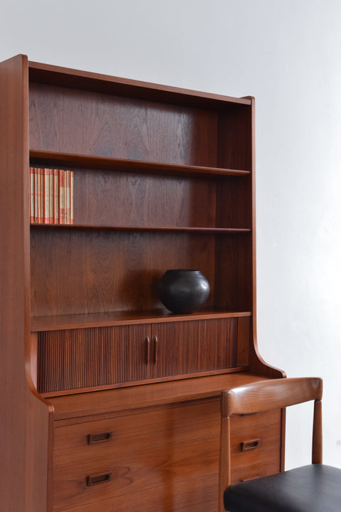Vintage Danish Teak Secretaire Cabinet by Johannes Sorth for Bornholm Møbelfabrik
