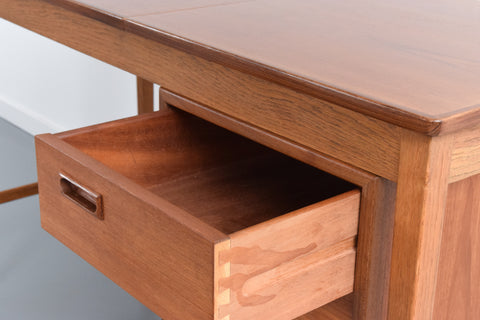 Vintage Danish Teak and Oak Desk / Dressing Table by Svend Åge Madsen