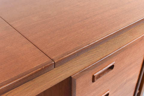 Vintage Danish Teak and Oak Desk / Dressing Table by Svend Åge Madsen