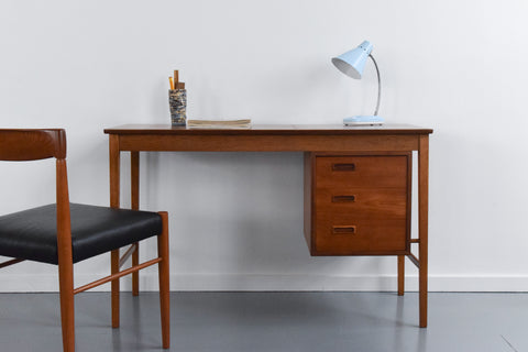 Vintage Danish Teak and Oak Desk / Dressing Table by Svend Åge Madsen