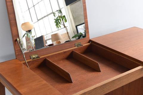 Vintage Danish Teak and Oak Desk / Dressing Table by Svend Åge Madsen