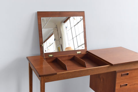 Vintage Danish Teak and Oak Desk / Dressing Table by Svend Åge Madsen