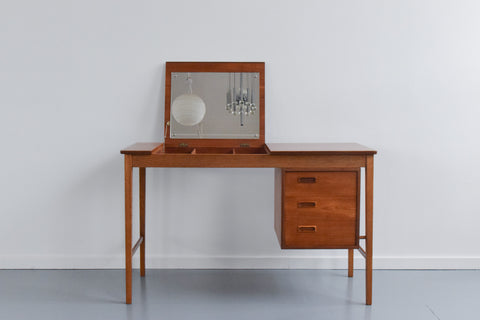 Vintage Danish Teak and Oak Desk / Dressing Table by Svend Åge Madsen