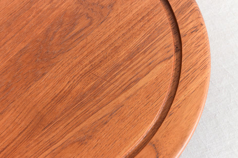 Vintage Danish Teak and Perspex Domed Lazy Susan by Digsmed