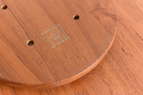 Vintage Danish Teak and Perspex Domed Lazy Susan by Digsmed