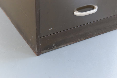 Vintage Dark Green/Brown Metal Filing Cabinet by Art Metal