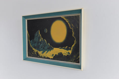Vintage 1970s Original Space Print 'Stellar Radiance' by David Hardy