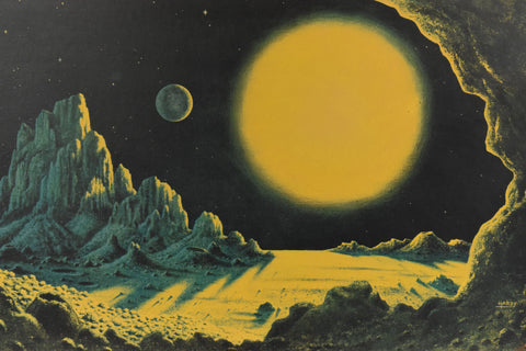 Vintage 1970s Original Space Print 'Stellar Radiance' by David Hardy