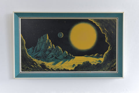 Vintage 1970s Original Space Print 'Stellar Radiance' by David Hardy