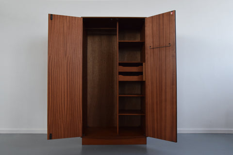 Vintage Double Teak Fresco Gentleman's Wardrobe by G Plan