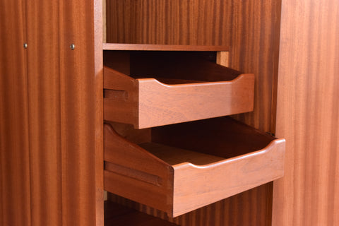 Vintage Double Teak Fresco Gentleman's Wardrobe by G Plan