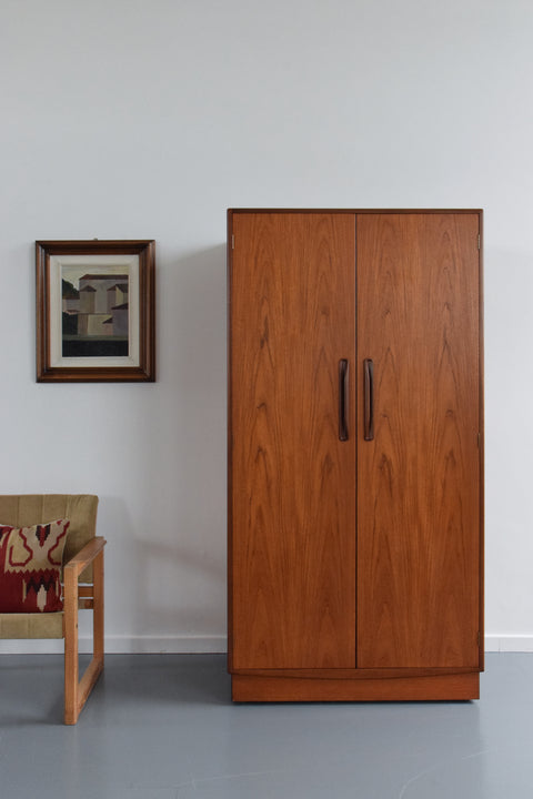 Vintage Double Teak Fresco Gentleman's Wardrobe by G Plan