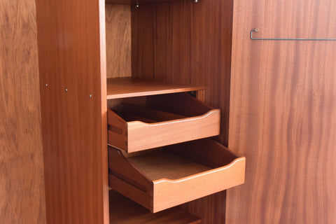 Vintage Double Teak Fresco Gentleman's Wardrobe by G Plan