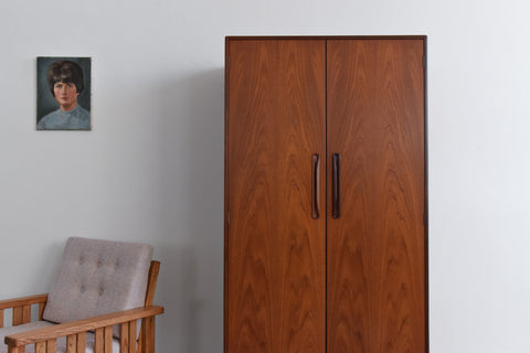 Vintage Double Teak Fresco Gentleman's Wardrobe by G Plan