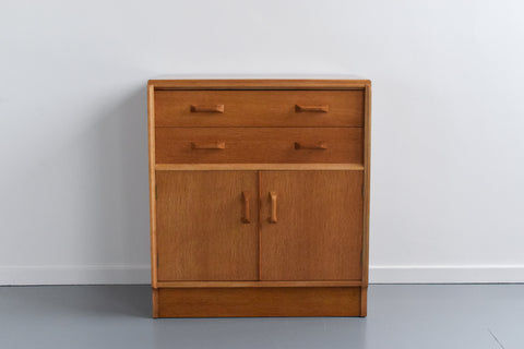 Vintage E Gomme G Plan B821 Brandon Oak Cupboard with Secretaire Drawer