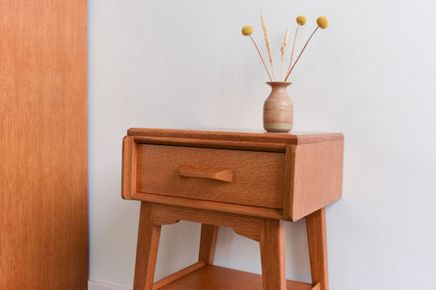 Vintage E Gomme G Plan Brandon Oak Bedside Table
