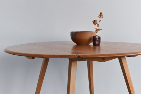 Vintage Ercol Oval Drop Leaf Dining Table Model 384 Lucian Ercolani