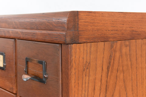 Vintage Ex-Museum Library Index Card Filing Drawers