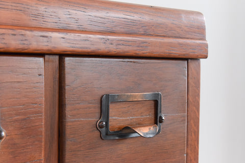 Vintage Ex-Museum Library Index Card Filing Drawers