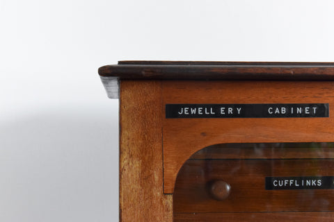 Vintage Ex-Museum Wooden and Glazed Specimen Storage Drawers / Cabinet