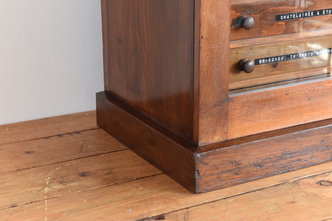 Vintage Ex-Museum Wooden and Glazed Specimen Storage Drawers / Cabinet