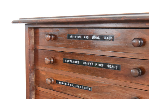 Vintage Ex-Museum Wooden and Glazed Specimen Storage Drawers / Cabinet