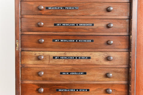 Vintage Ex-Museum Wooden and Glazed Specimen Storage Drawers / Cabinet