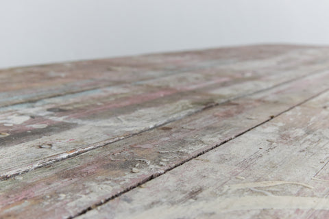 Vintage Ex-Sign Writers Rustic Wooden Bifold Trestle Table