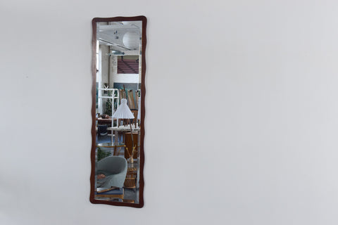 Vintage Extra Long Mirror with Wavy Frame