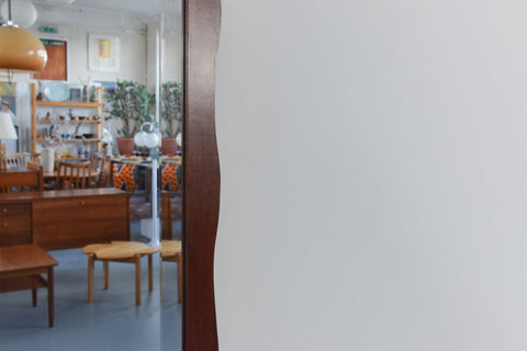 Vintage Extra Long Mirror with Wavy Frame