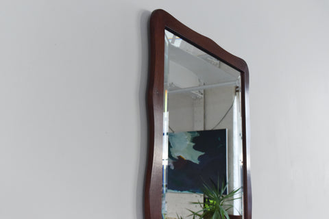 Vintage Extra Long Mirror with Wavy Frame