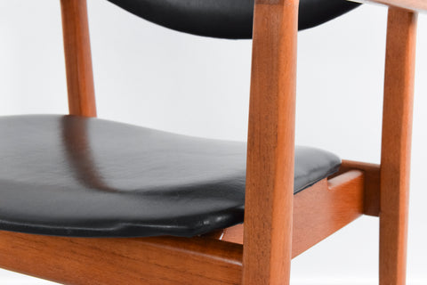 Vintage Finn Juhl Model 196 Danish Teak Chair by France & Son