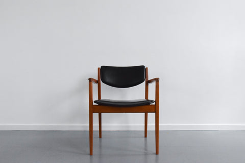 Vintage Finn Juhl Model 196 Danish Teak Chair by France & Son