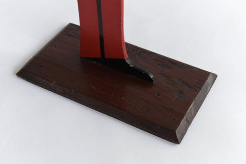 Vintage Folk Art Wooden Bell Boy Display Stand