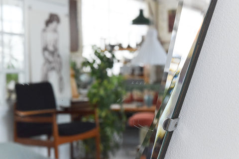 Vintage Frameless 12 Sided Bevelled Wall Mirror