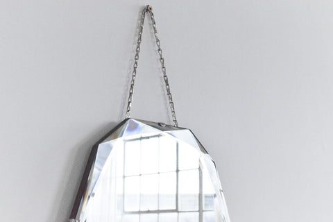 Vintage Frameless 12 Sided Bevelled Wall Mirror