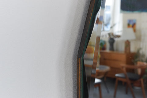 Vintage Frameless 12 Sided Bevelled Wall Mirror